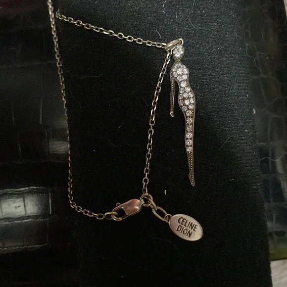 Celine Dion Sterling Silver Swarovski A New Day Silhouette Pendant necklace 925